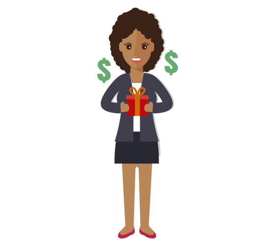 Presente virtual presentes em dinheiro